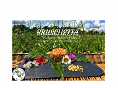 Fromage de chèvre rond frais enrobé bruschetta Fromage de chèvre rond frais enrobé bruschetta